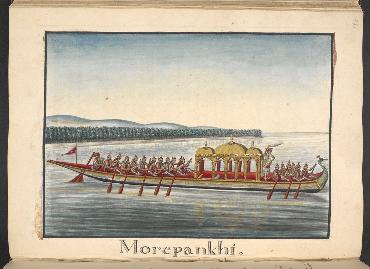 En påfuglebåd af Indian School