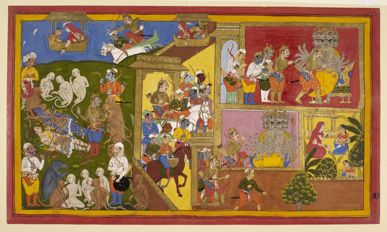 Add.15297(1), f.34 Sahibdin og værksted, Rama og Lakshmana Bound, fra 