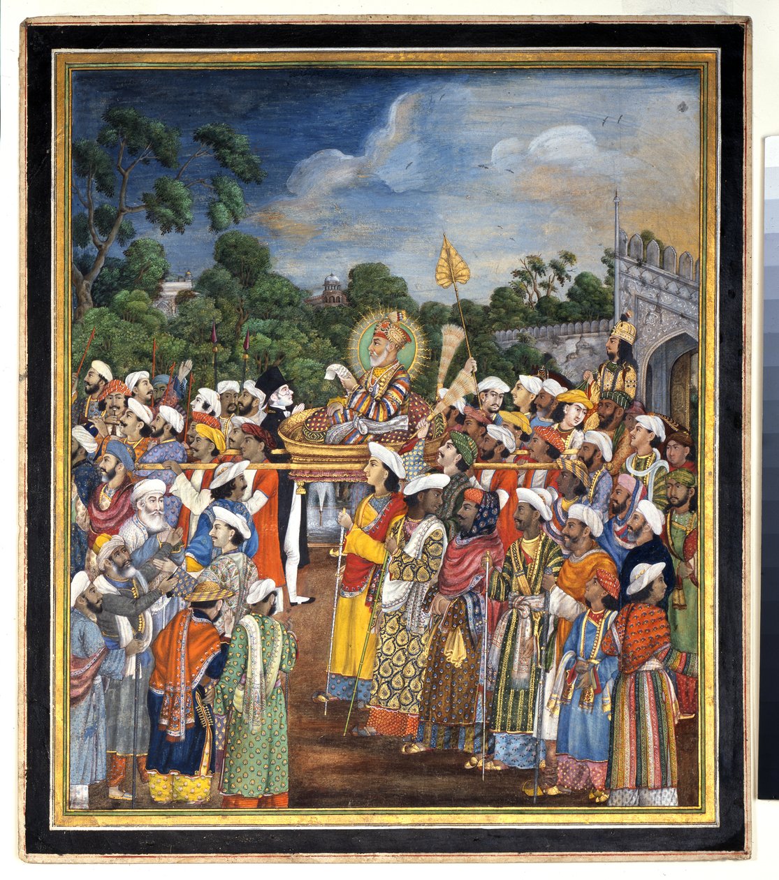 Akbar Shah II modtager den britiske beboer, ca. 1810 af Indian School