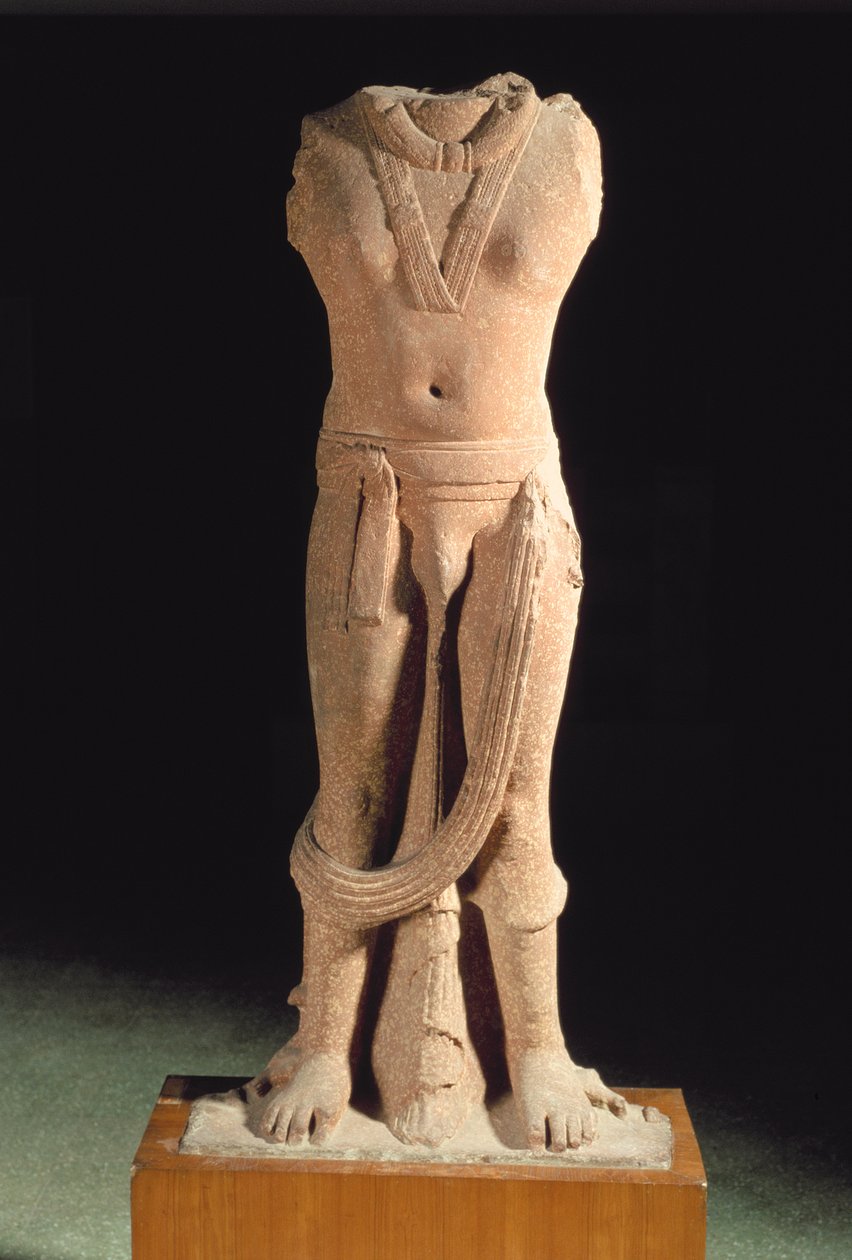 Bodhisattva, Mathura (rød sandsten) af Indian School