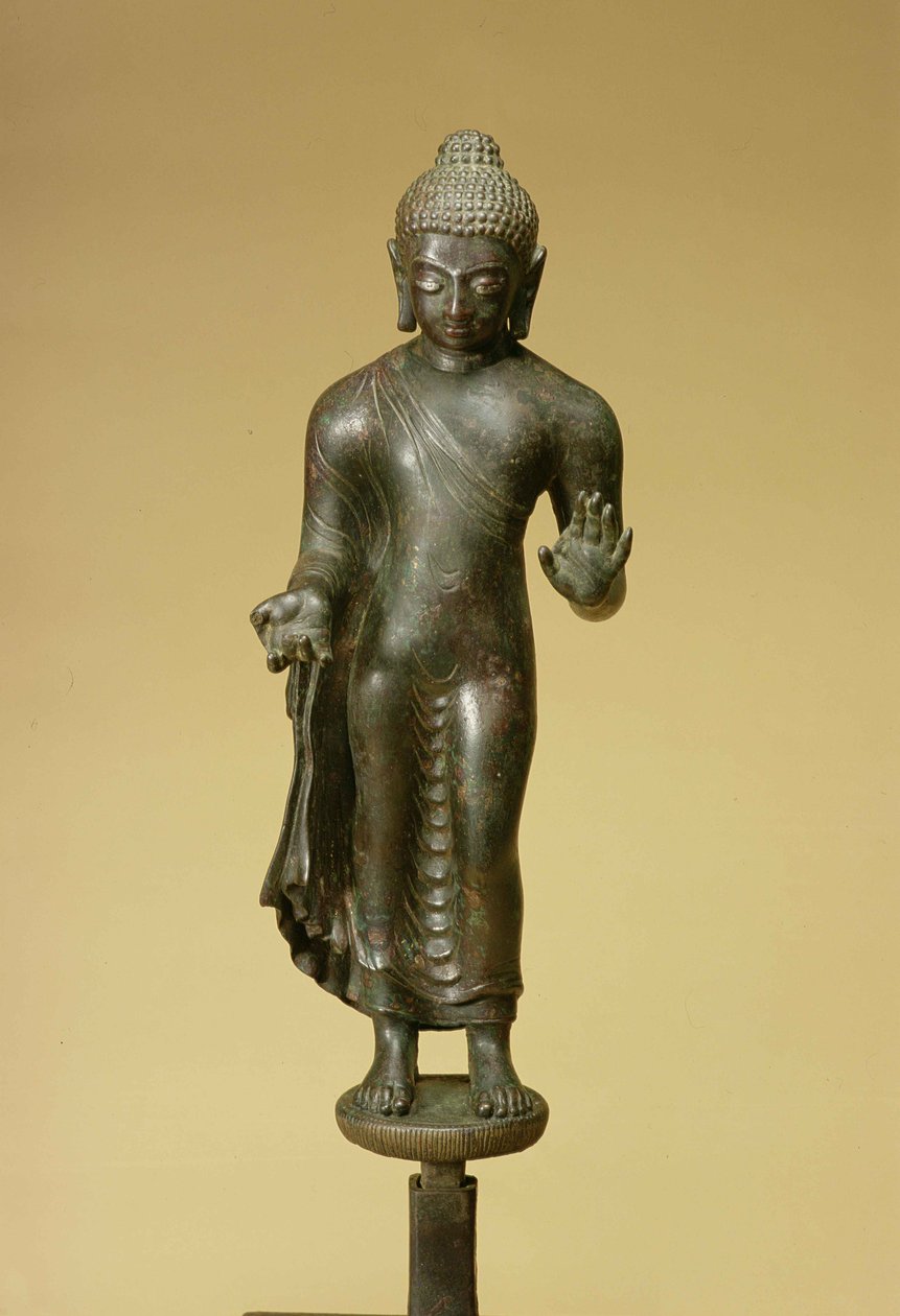Buddha, Gupta, Fopnar (i bronze) af Indian School