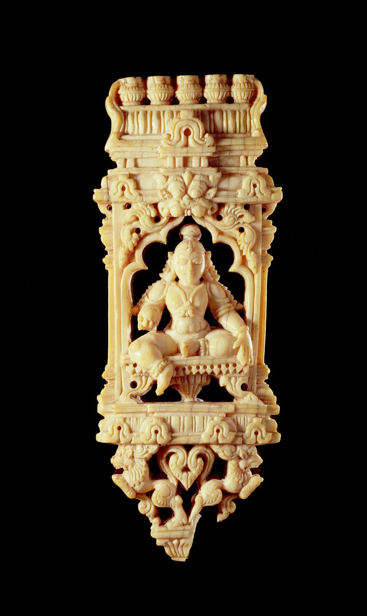 Udskæring af Krishna af Indian School