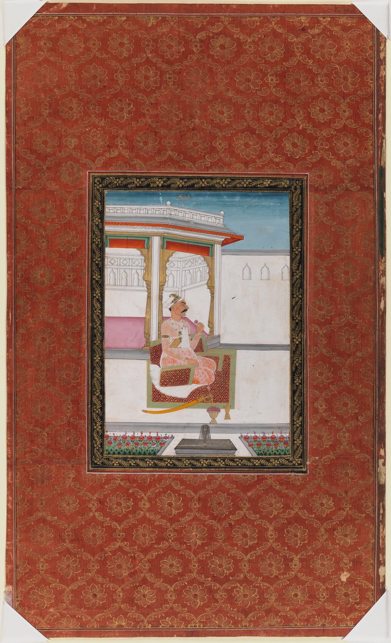 Chandhu Lal, 1875-1900 (ugennemsigtigt wc & guld på papir) af Indian School