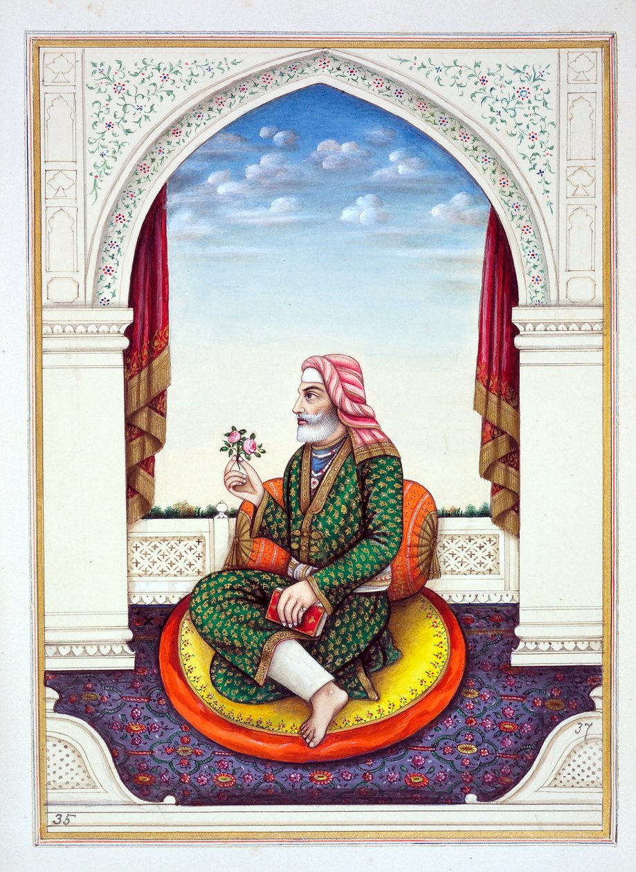 Dewan Sawan Mal (Multanwala), fra The Kingdom of the Punjab, its Rulers and Chiefs, bind II, et bind med 30 akvarelstudier af en uidentificeret indisk kunstner, ca. 1840 (wc på papir) af Indian School
