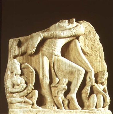Figur af Natesa, Chittorgarh, Rajasthan, Pratihara-dynastiet (sandsten) af Indian School