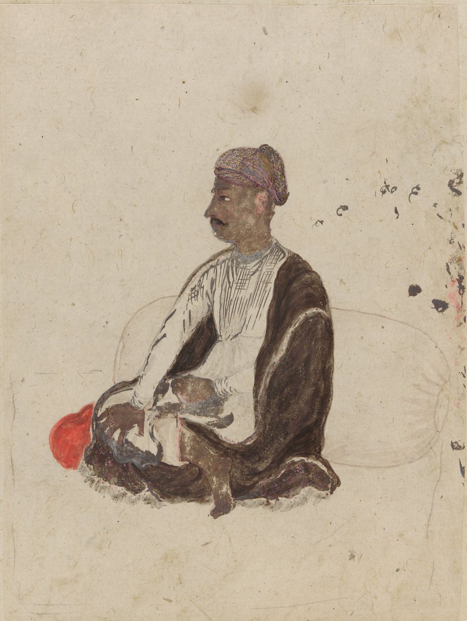 Figur af siddende mand af Indian School