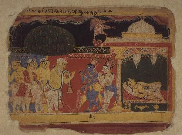 Folio. Nanda siger farvel til Krishna og Balarama, fra 