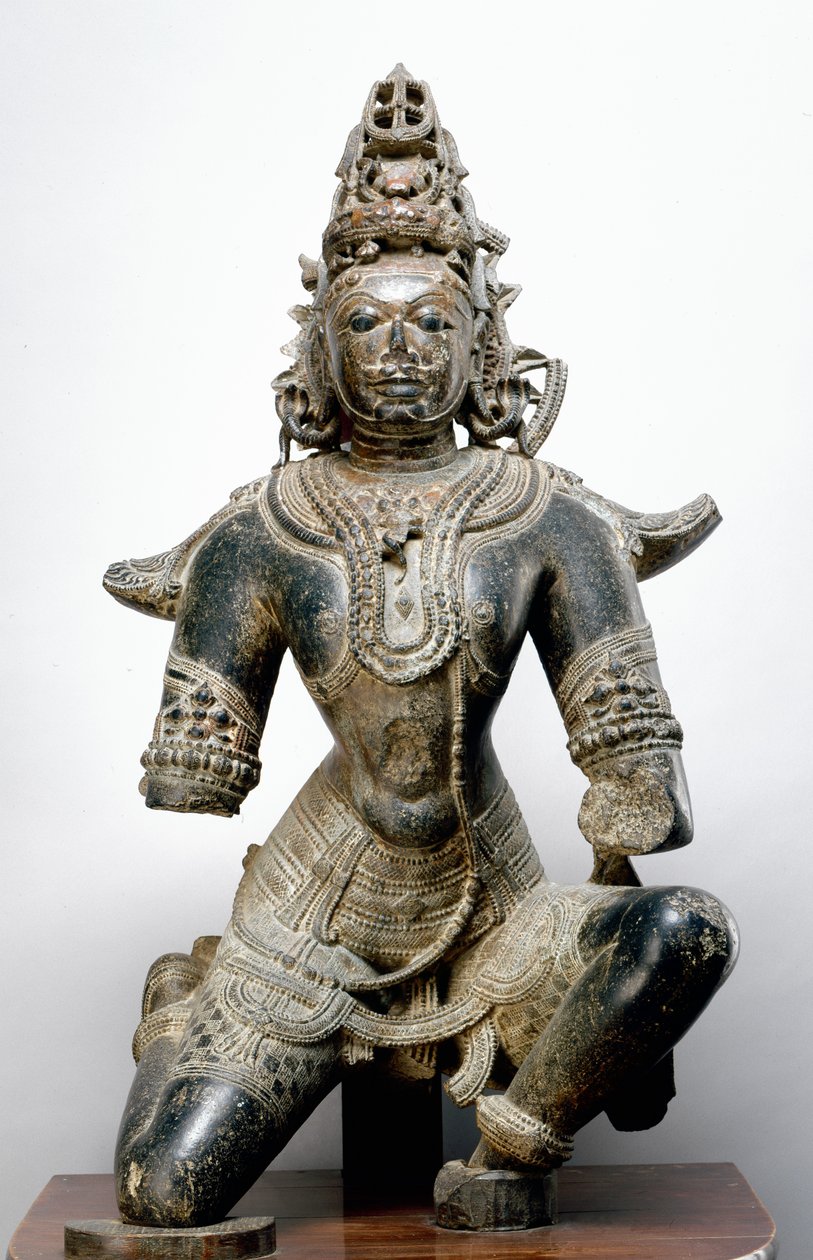 Garuda, fra Mandla Fort, Madhya Pradesh, 1200 AD (sort sten) af Indian School