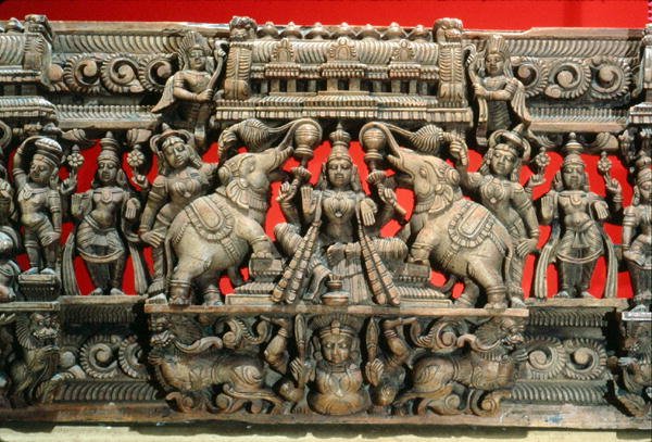 Gata Lakshmi, Gudinde for Lykke og Overflod (træ) af Indian School