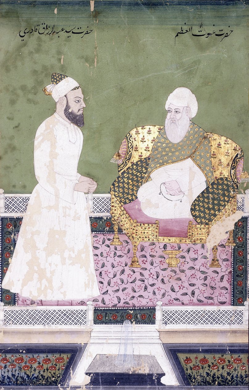 Dykning Al-Azzam, Abdul Qadeer Ghaylan i Bagdad, ca. 1800 af Indian School