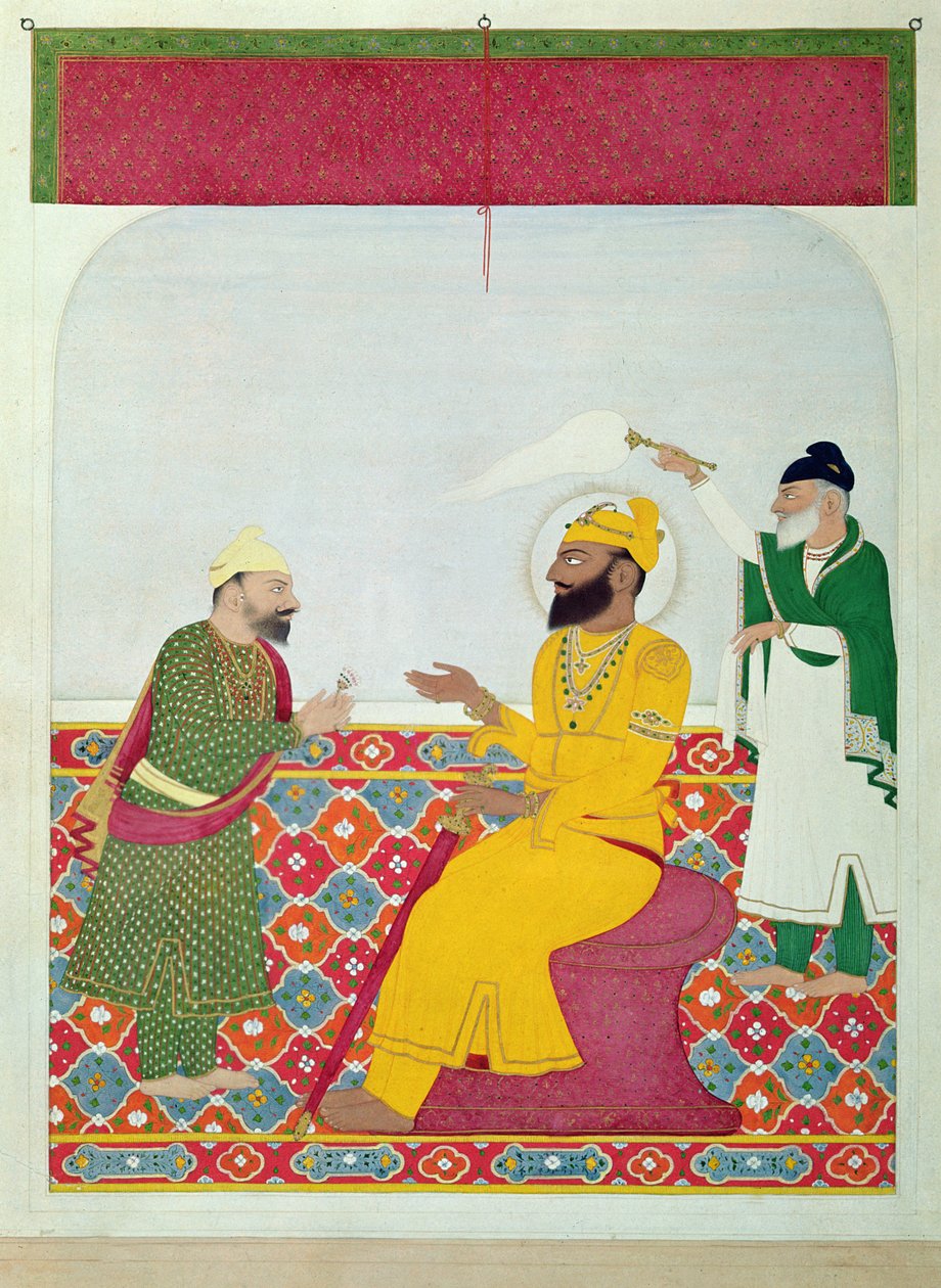 Guru Gobind Singh (1666-1708) 1815-25 af Indian School