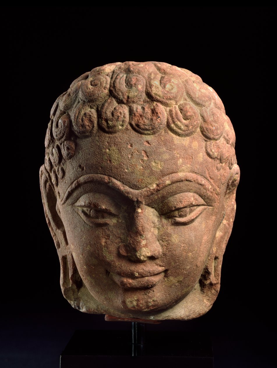 Leder af en Jain Tirthankara, Mathura-regionen, Kushan-perioden, 3.-4. århundrede e.Kr. (sandsten) af Indian School