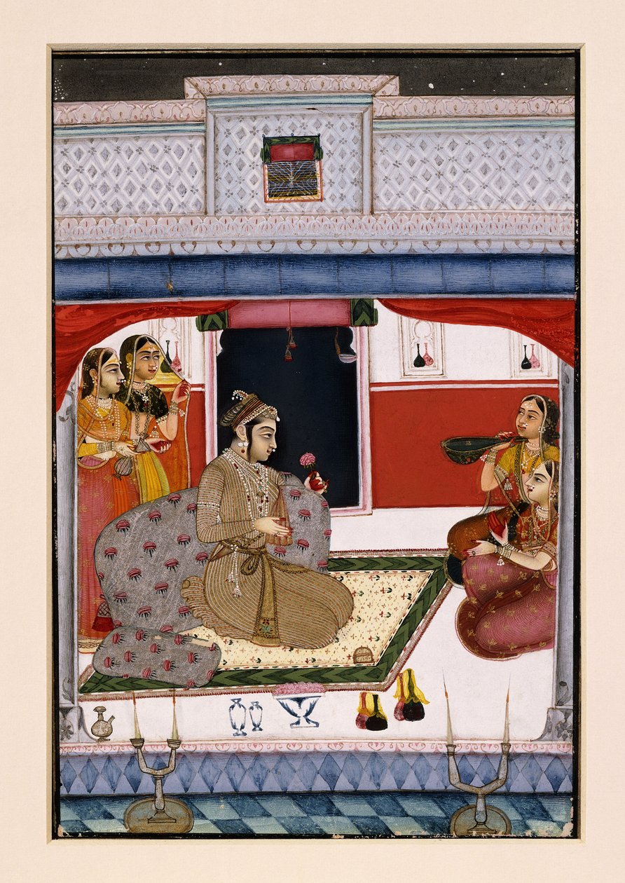 Hindola Ragini, ca. 1738 af Indian School