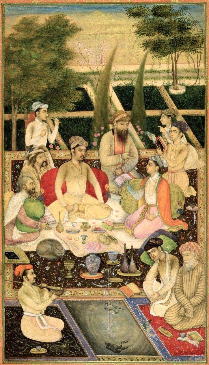 I. 07A.8 To fyrster i en have, c.1615 af Indian School