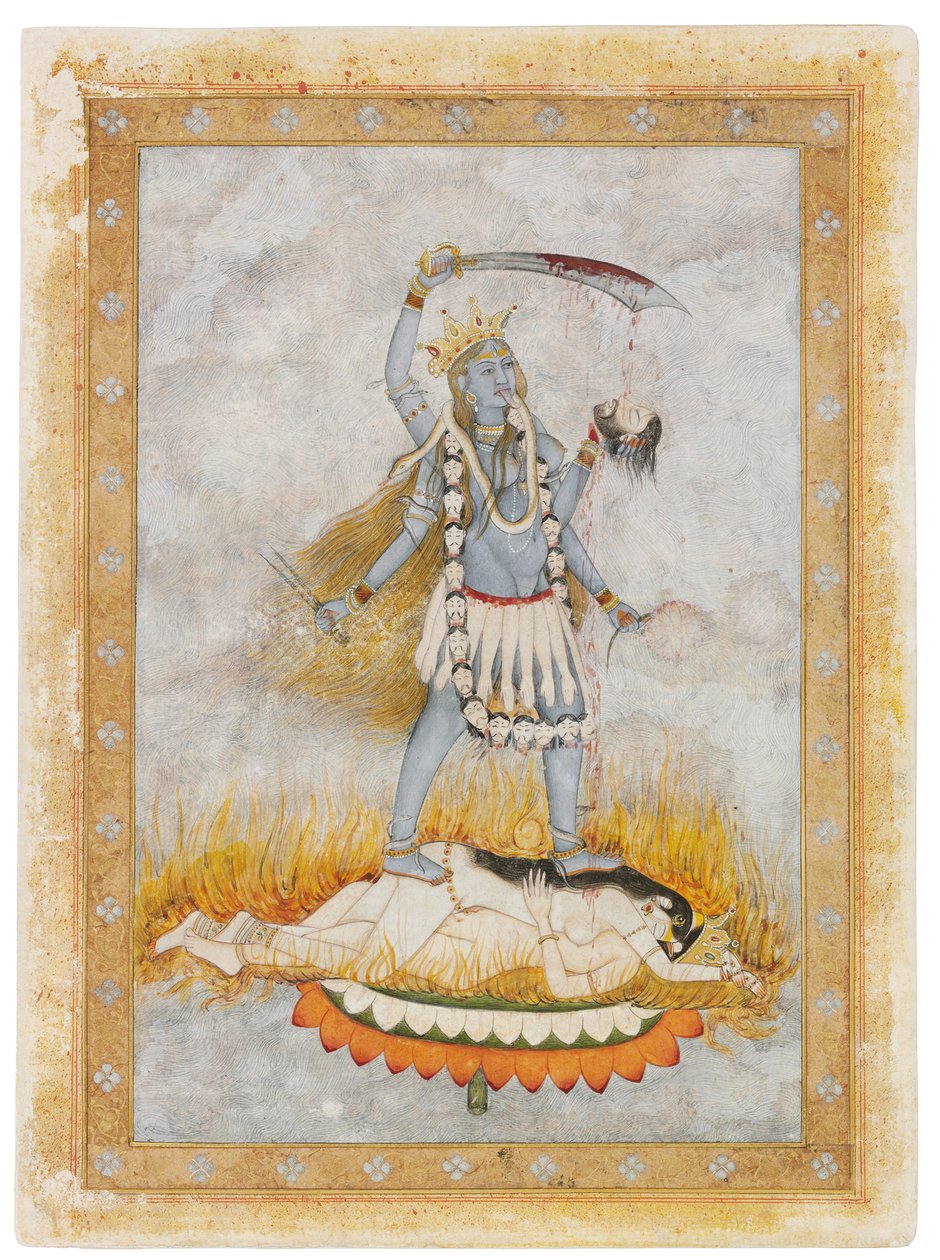 Kali, Kangra af Indian School