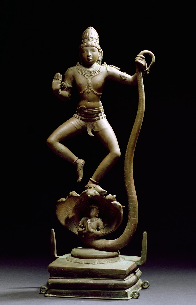 Kaliyakrishna, Chala, Tamil Nadu (bronze) af Indian School
