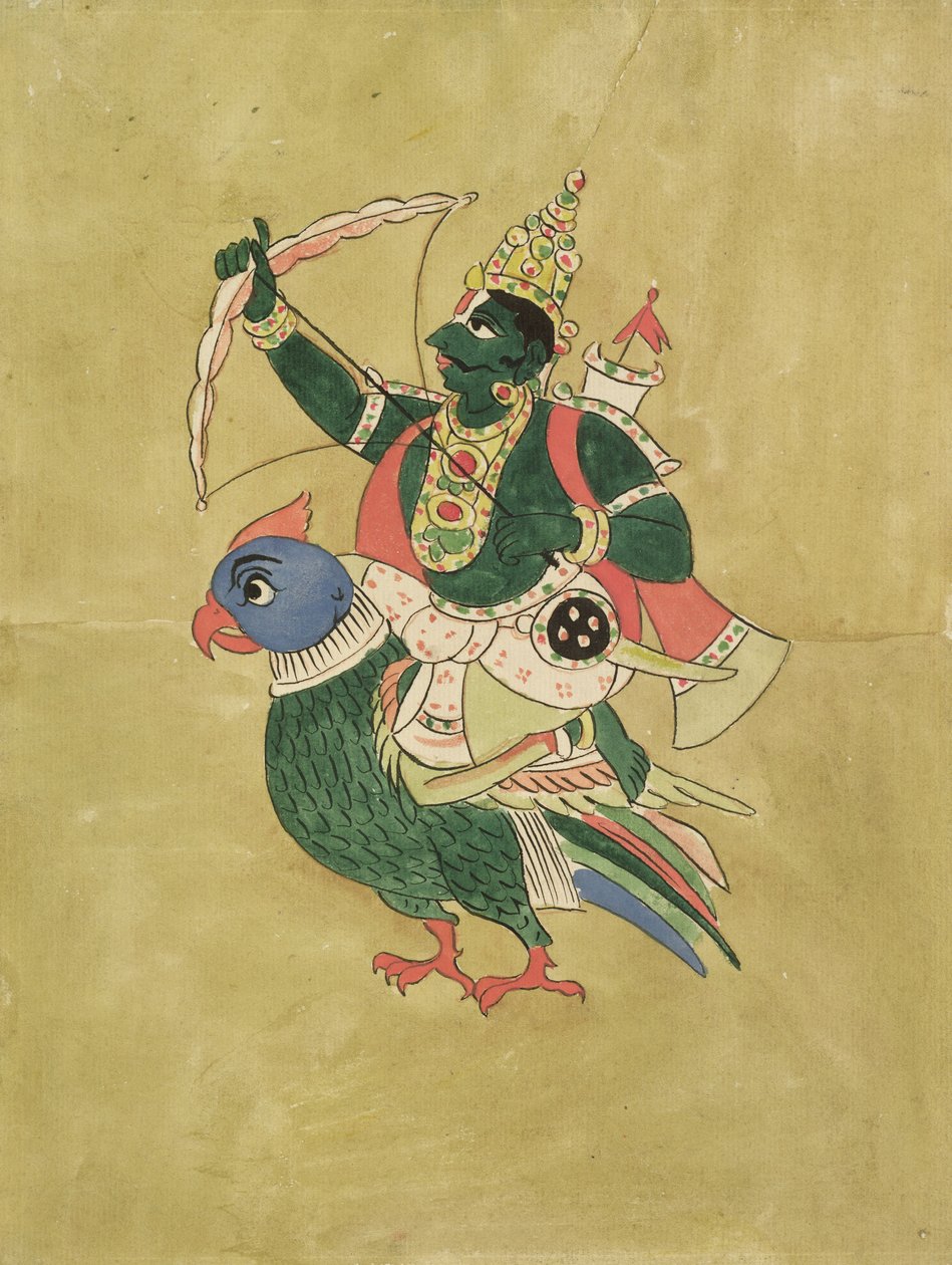 Kama, kærlighedens gud, 1700-1900-tallet af Indian School
