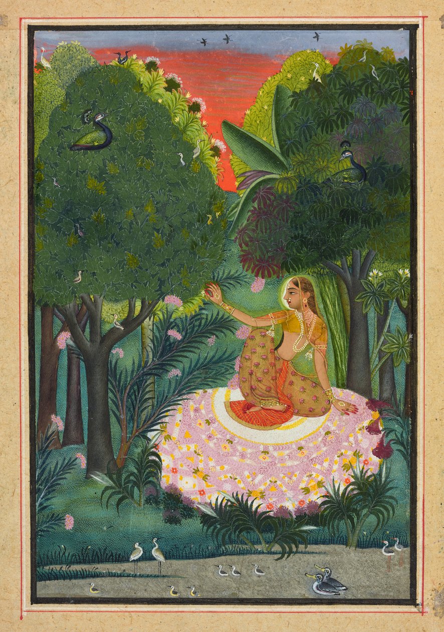 Commode Ragini, Folio fra en "Ragmala", s.1770-1775 af Indian School