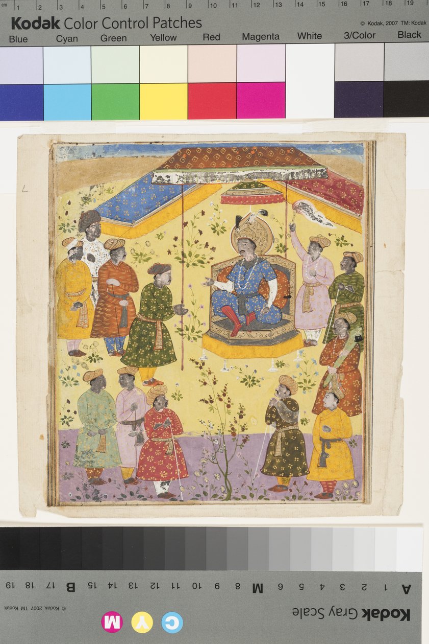 Kavus holder hof, c.1610 af Indian School