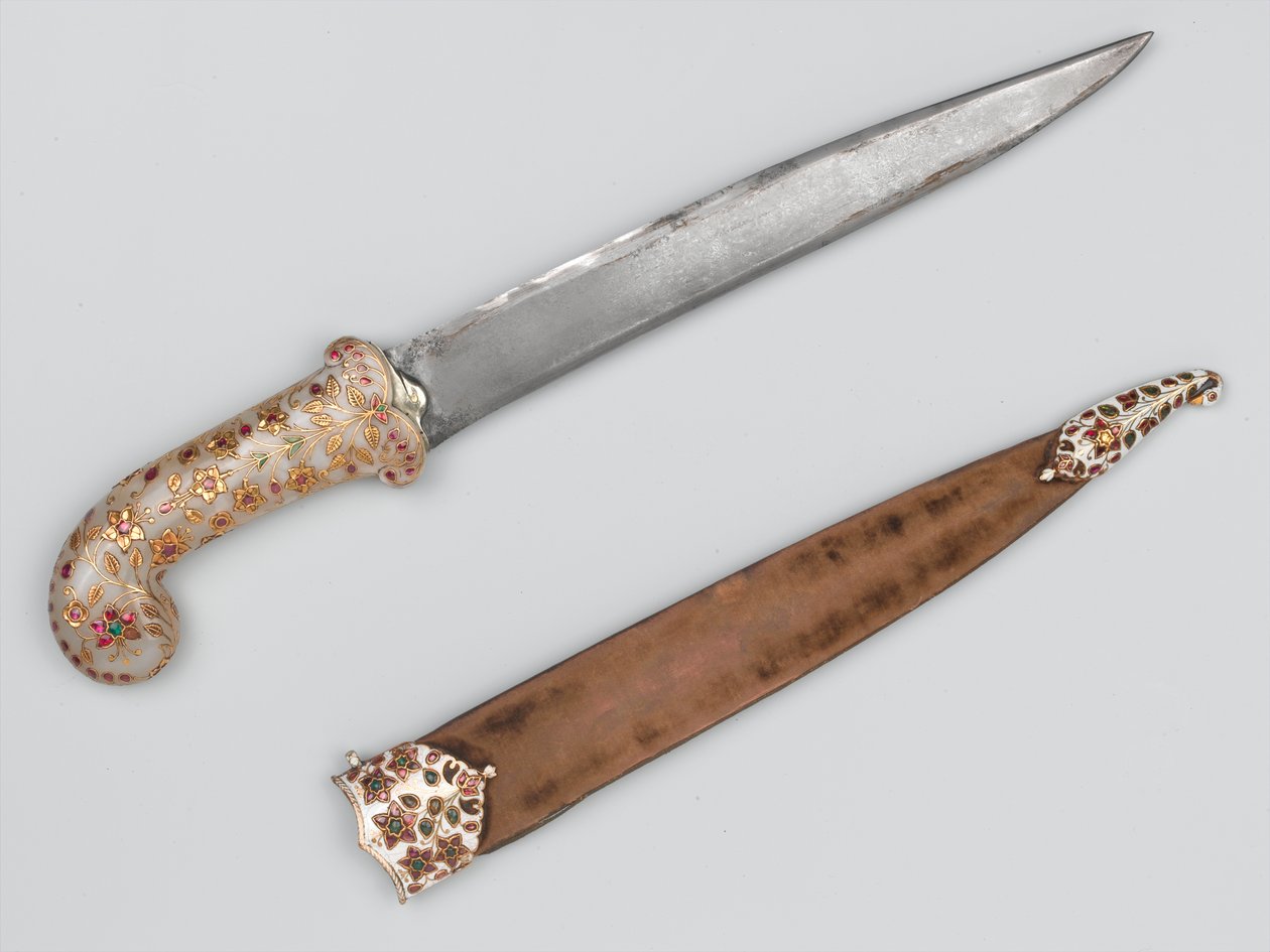 Khanjar, der tilhørte Tipu Sultan, taget ved Seringapatam, 1799 ca af Indian School