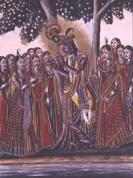 MSS EUR C 116/1 f.14v Krishna, fra det hinduistiske epos 