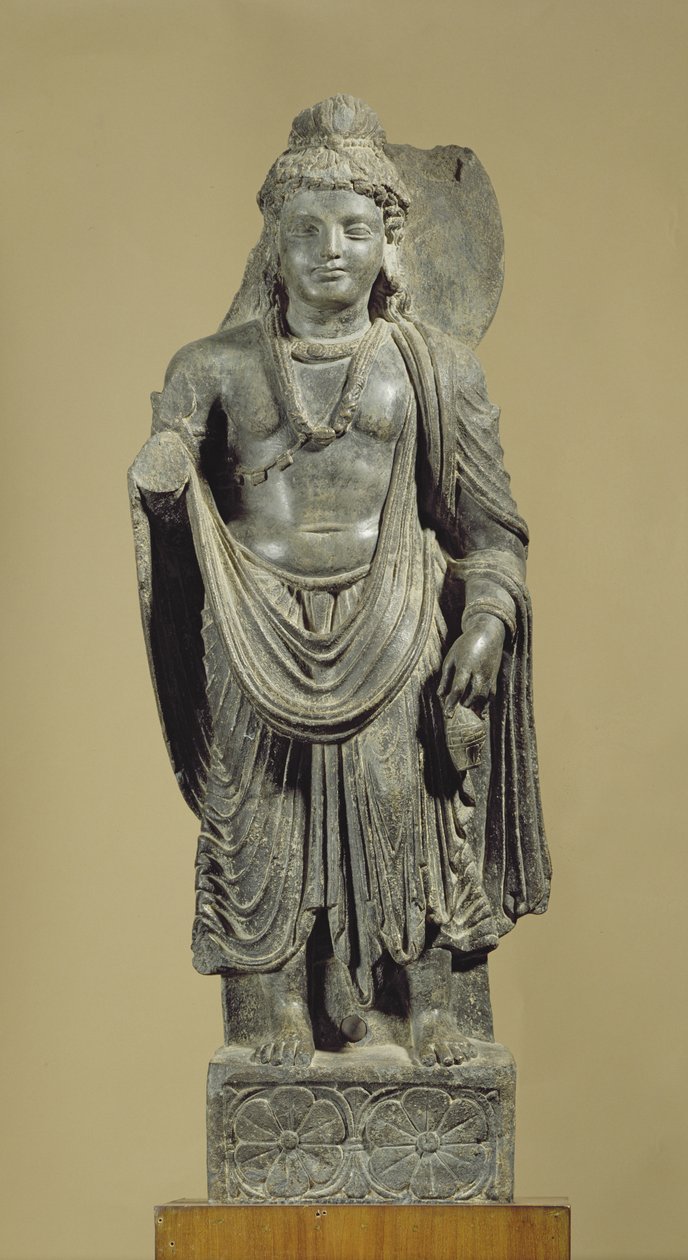 Maitreya, Gandhara (grå skifer) af Indian School