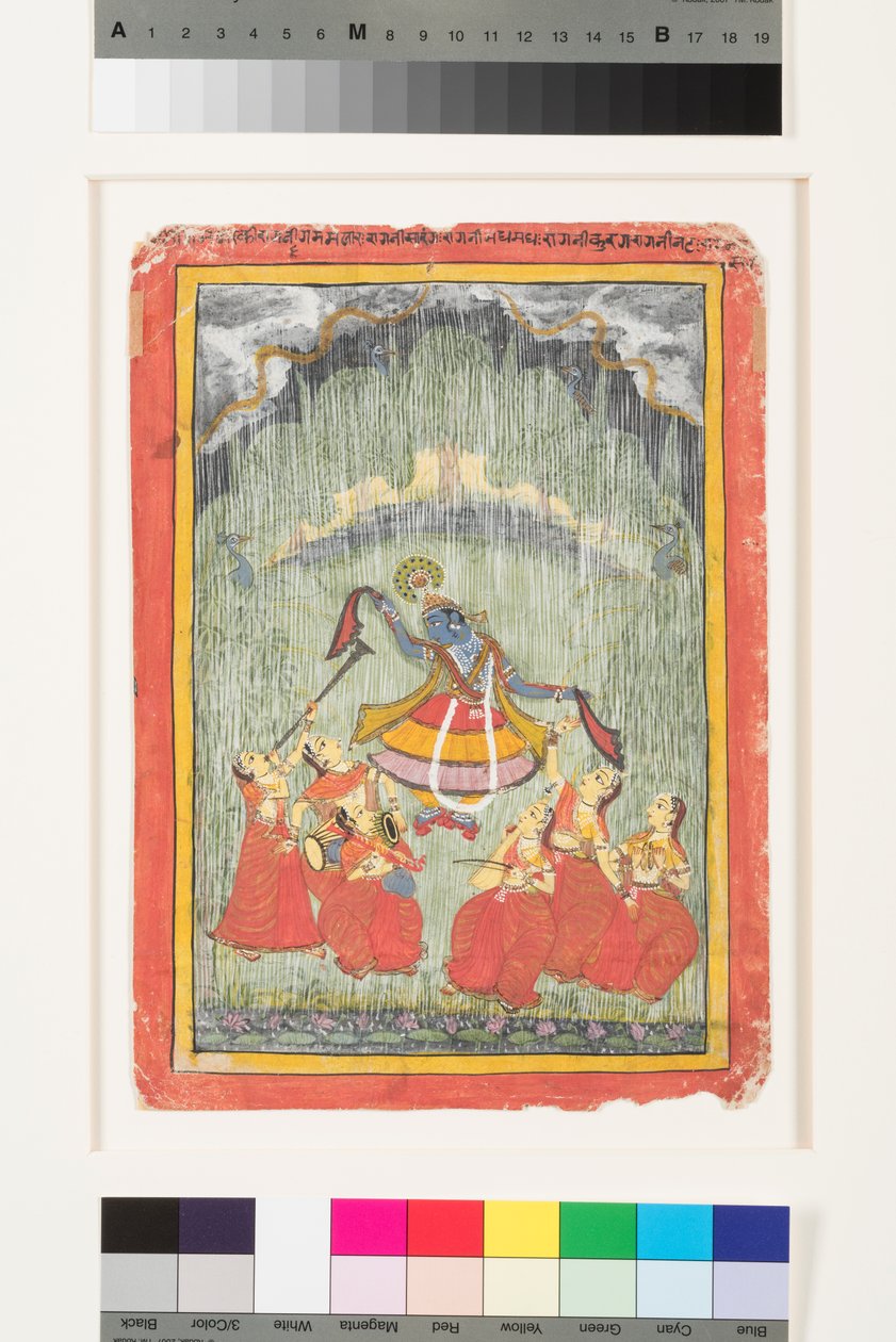 Megh Malar Raga, ca. 1720 (ugennemsigtig m/c på papir) af Indian School