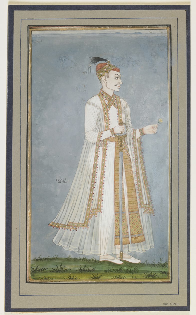 Muhammad-Quli Qutbshah, Albumfolio med maleri, ca. 1900 af Indian School