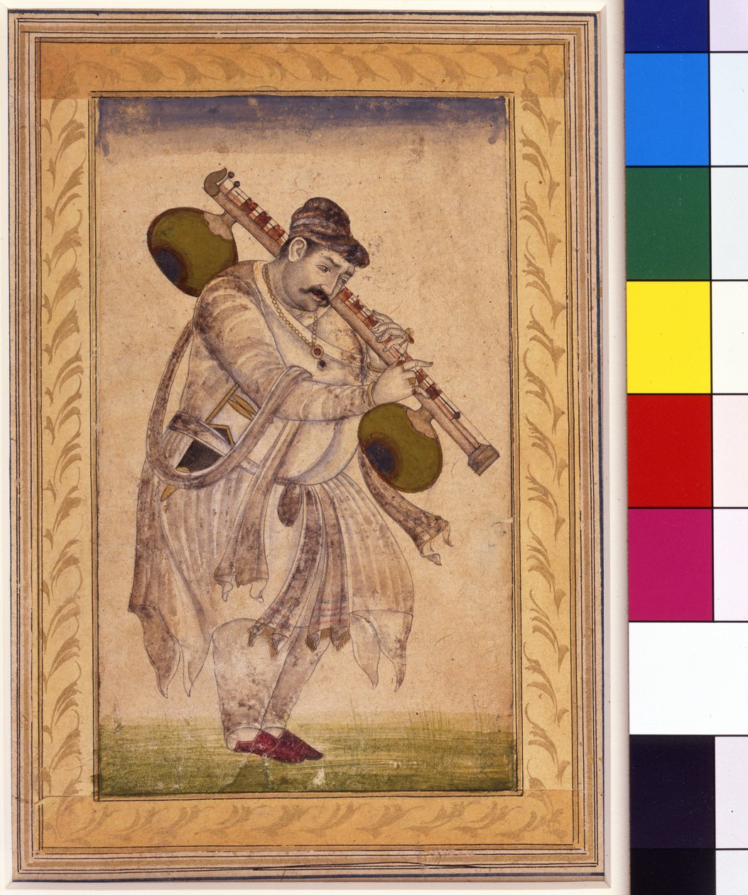 Naubat Khan, vinaspilleren, 1700-tallet af Indian School