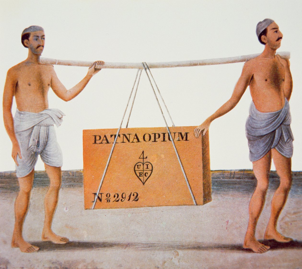 Opium fra Patna, Indien, på vej til Kina under opiumskrigene af Indian School
