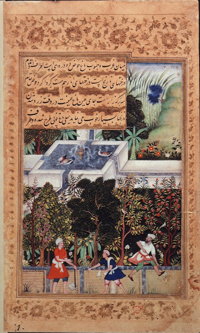 Eller 3714 Troskabshaverne (Bagh-i Vafa) anlagt i Kabul i 1504, illustreret i Vaqi