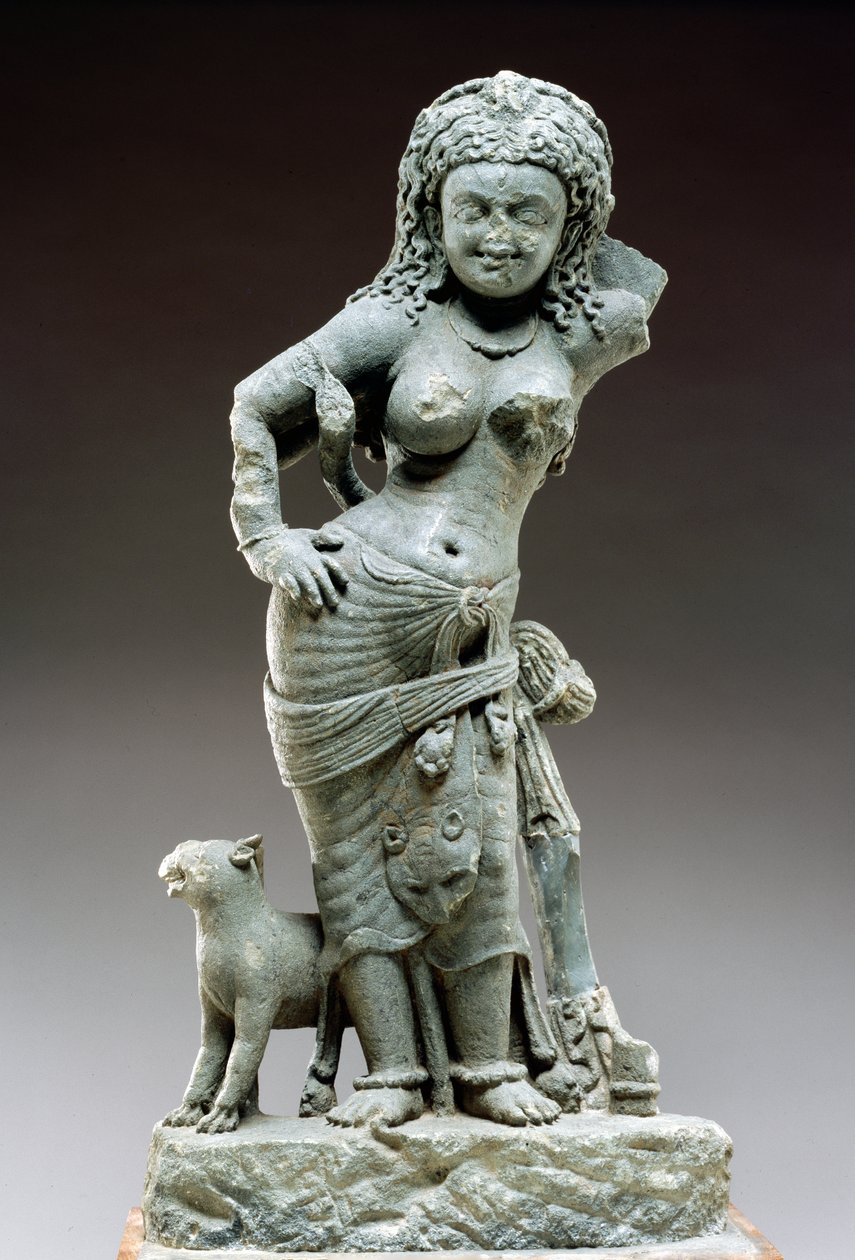 Parvati, Samlaji-kultur, 500 AD (skifer) af Indian School