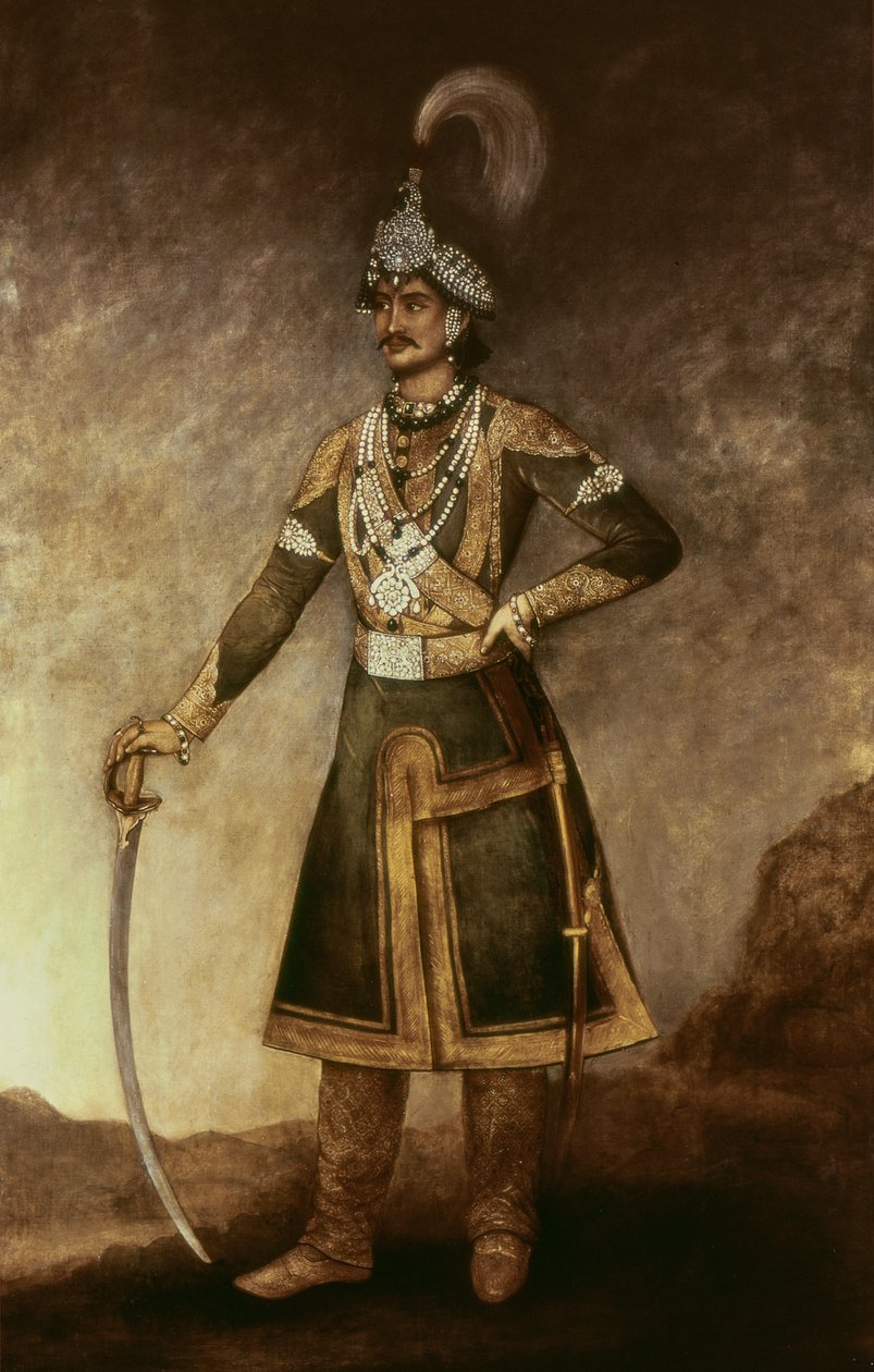 Portræt af Jung Bahadur Koowar Ranajee (1816-77) af Indian School