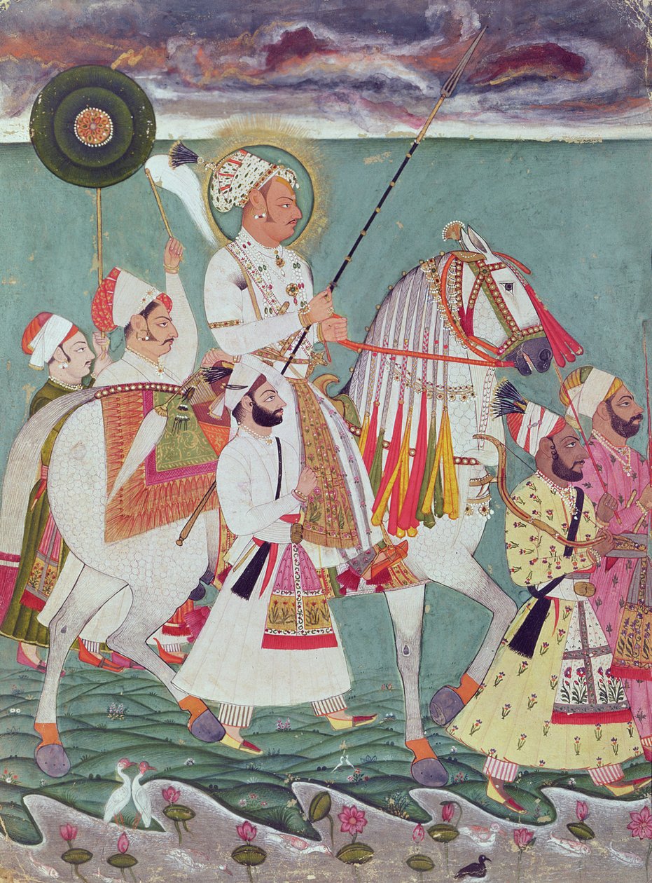 Portræt af Maharaja Ajit Singh af Jodhpur (1678-1724) af Indian School
