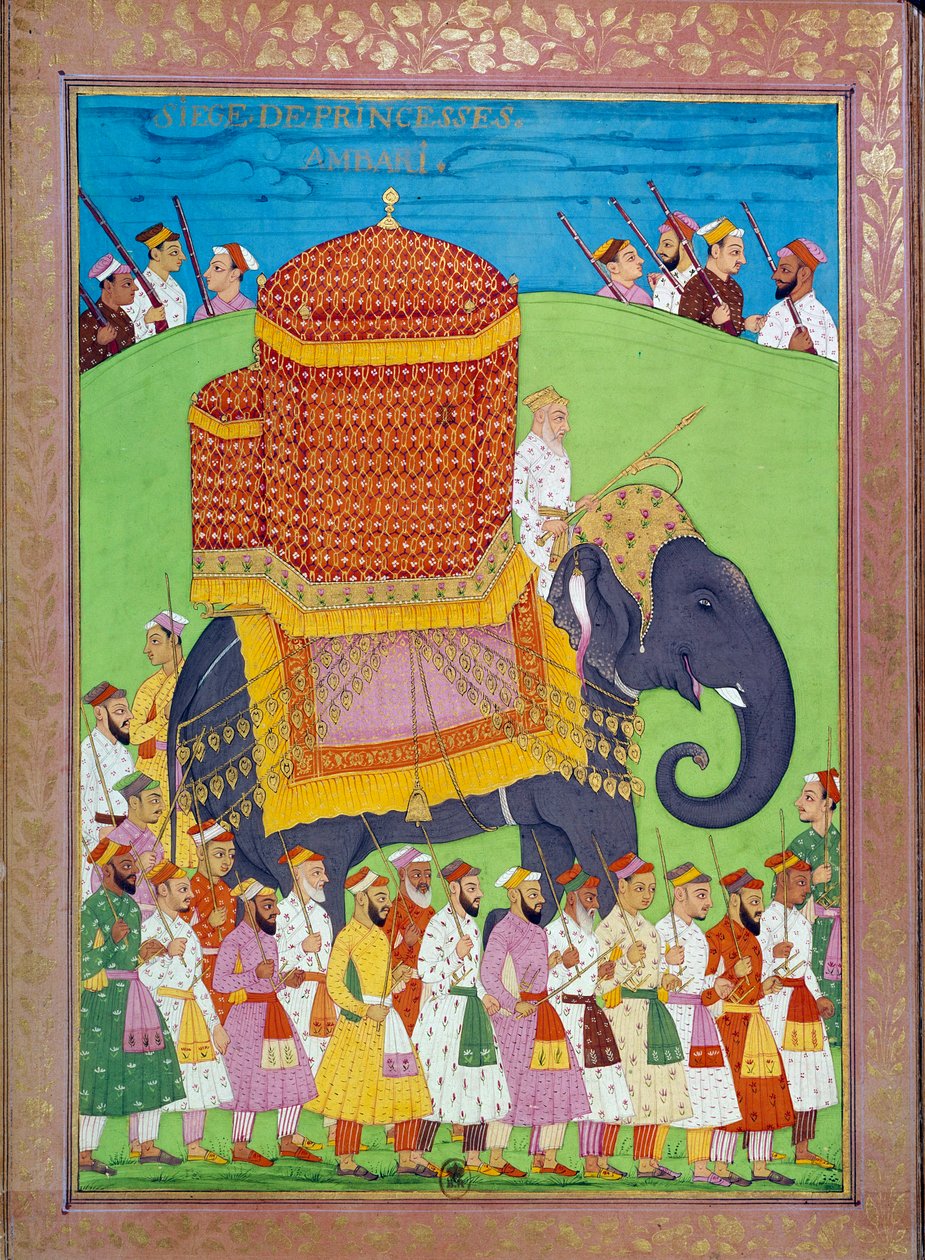 Prinsesse Palanquin på en elefant ved Shah Alem