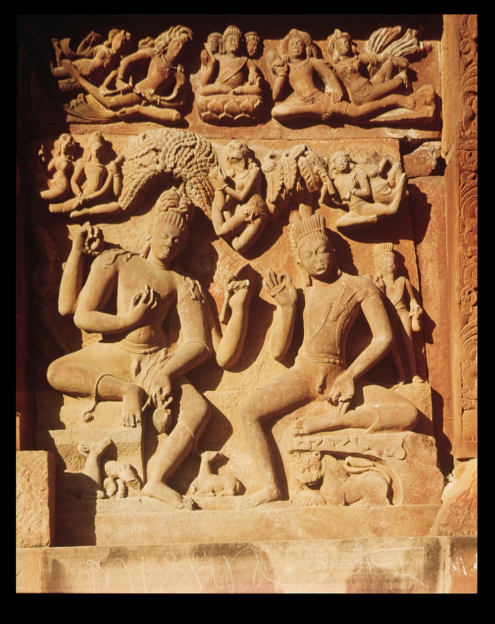 Relief fra Vishnu-templet, ca. 500 e.Kr af Indian School