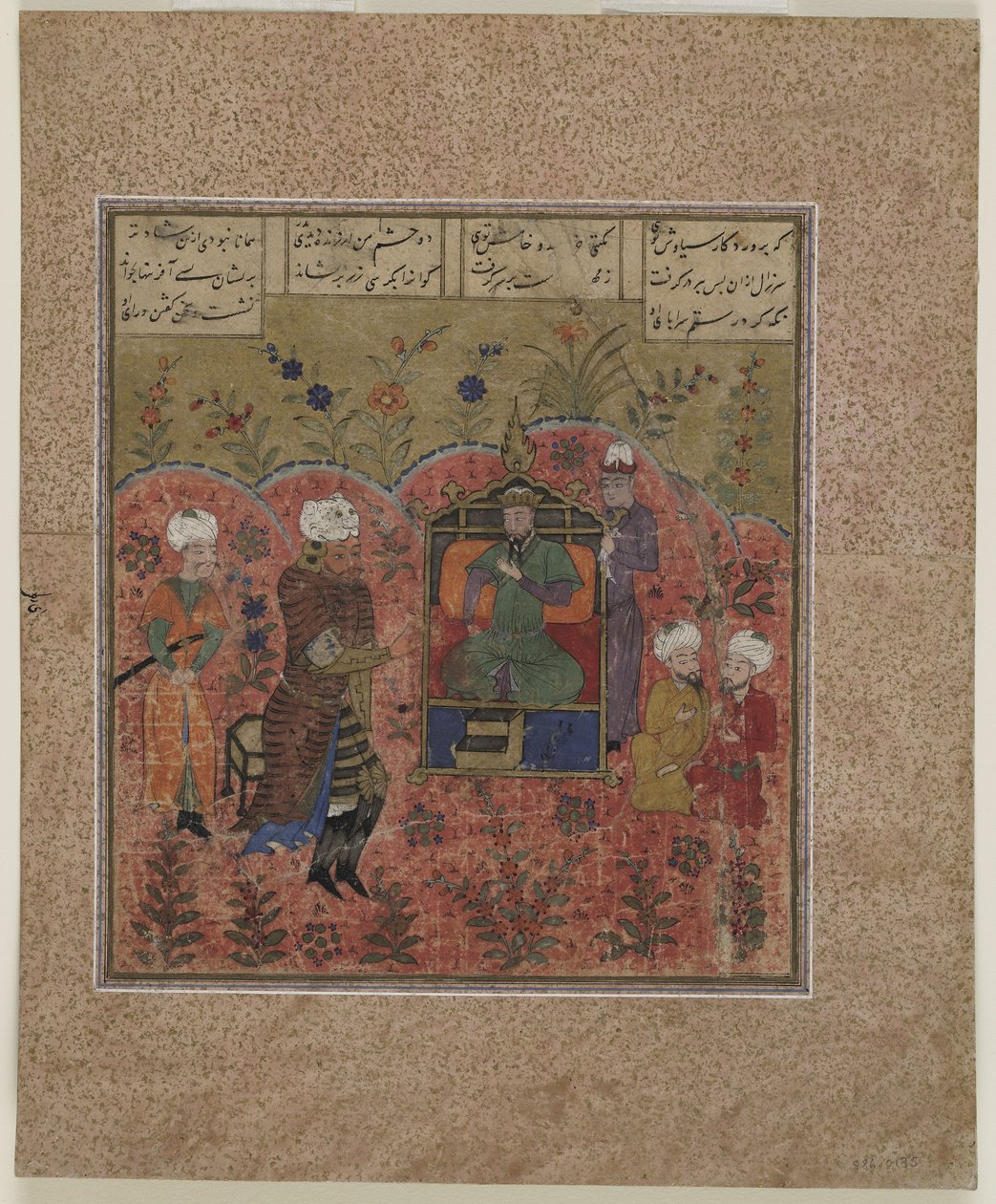 Rustam før Kay Ka "us, 1450-75 af Indian School