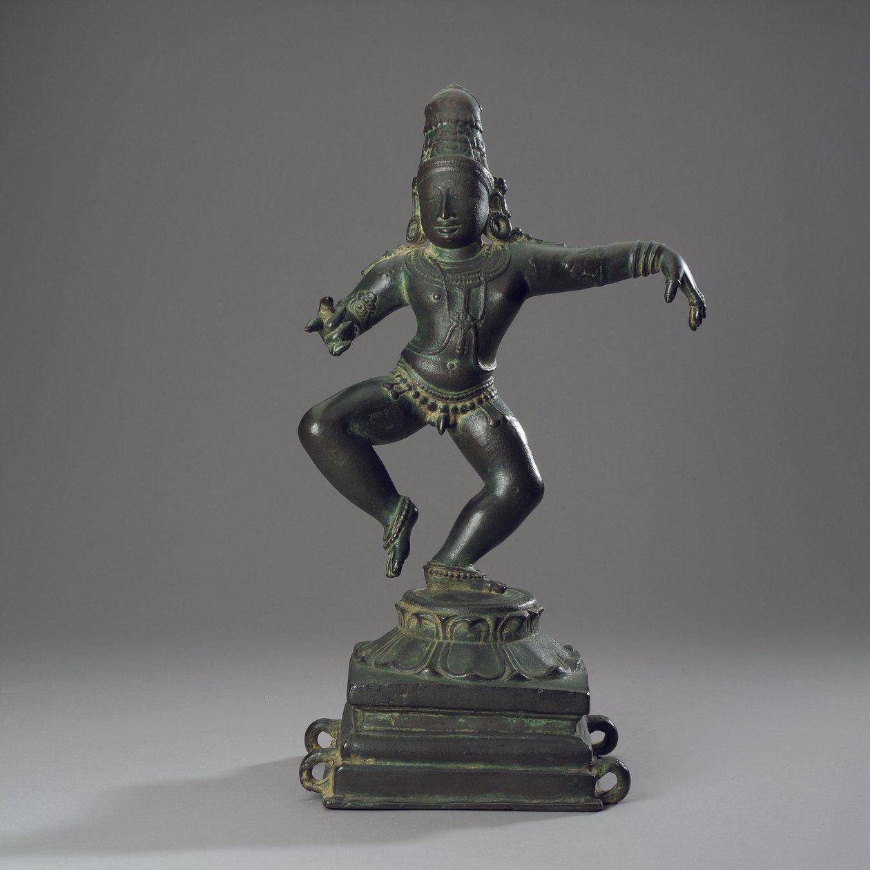 Sambandar, Child Saint Devoted to Shiva, ca. 1100 (kobberlegering) af Indian School