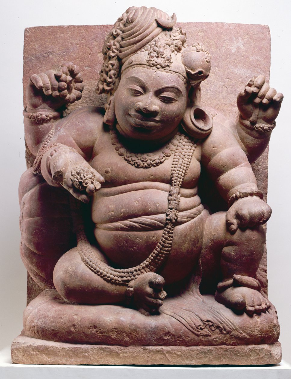 Siva som en dværg, Mansar-kultur, 500 e.Kr. (sandsten) af Indian School