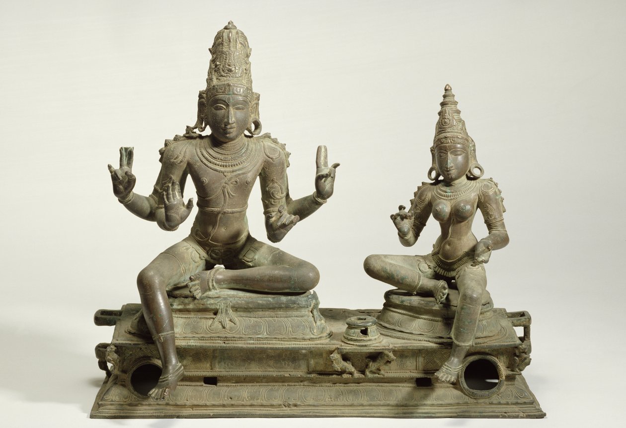Somaskanda, Chola, Tamil Nadu (bronze) af Indian School