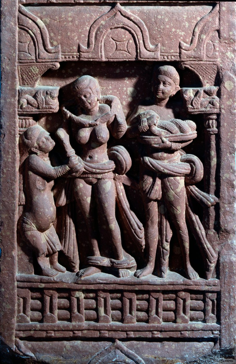 Sundari toilet (sandstensskulptur) af Indian School