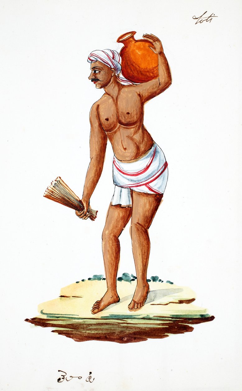 Fejemaskine med vand (wc på papir) af Indian School