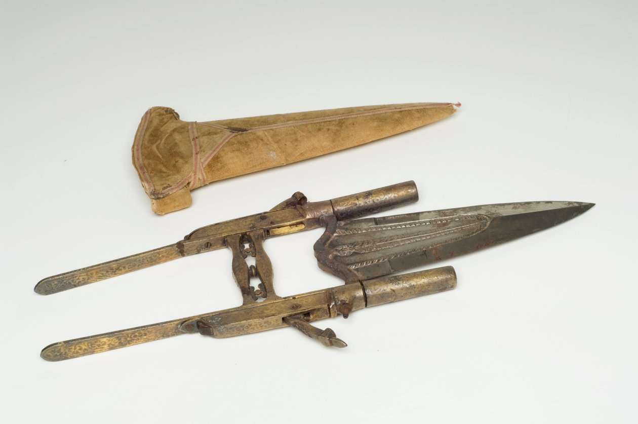Sværd, ca. 1800-35 (guld, træ og metal) af Indian School