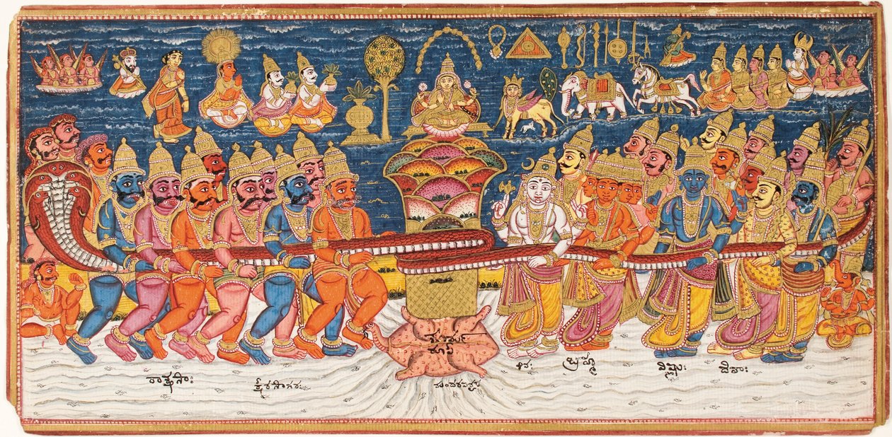Mælkehavets kærning, ca. 1825 af Indian School
