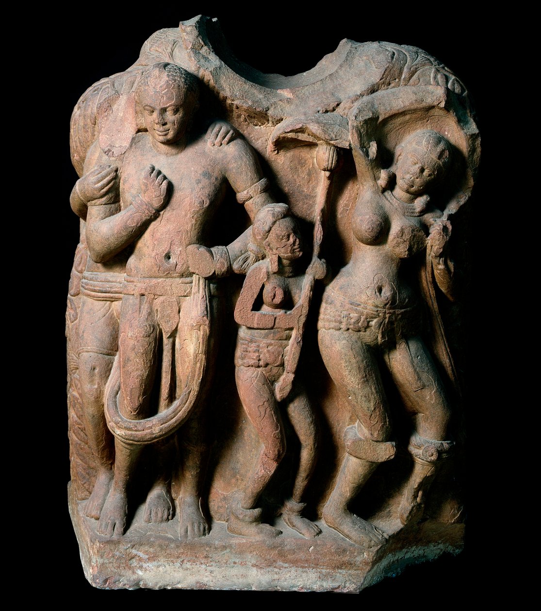 Den rige kurtisane Vasantasena (skulptur, Kushan Empire) af Indian School