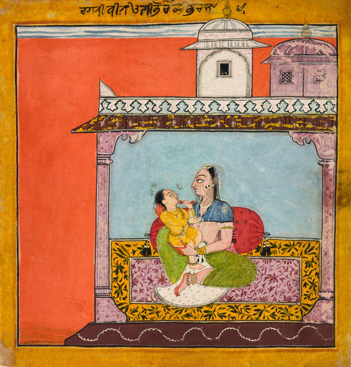 Værdifuld Ragini, Fra Aa Ragamala, C.20-6 af Indian School