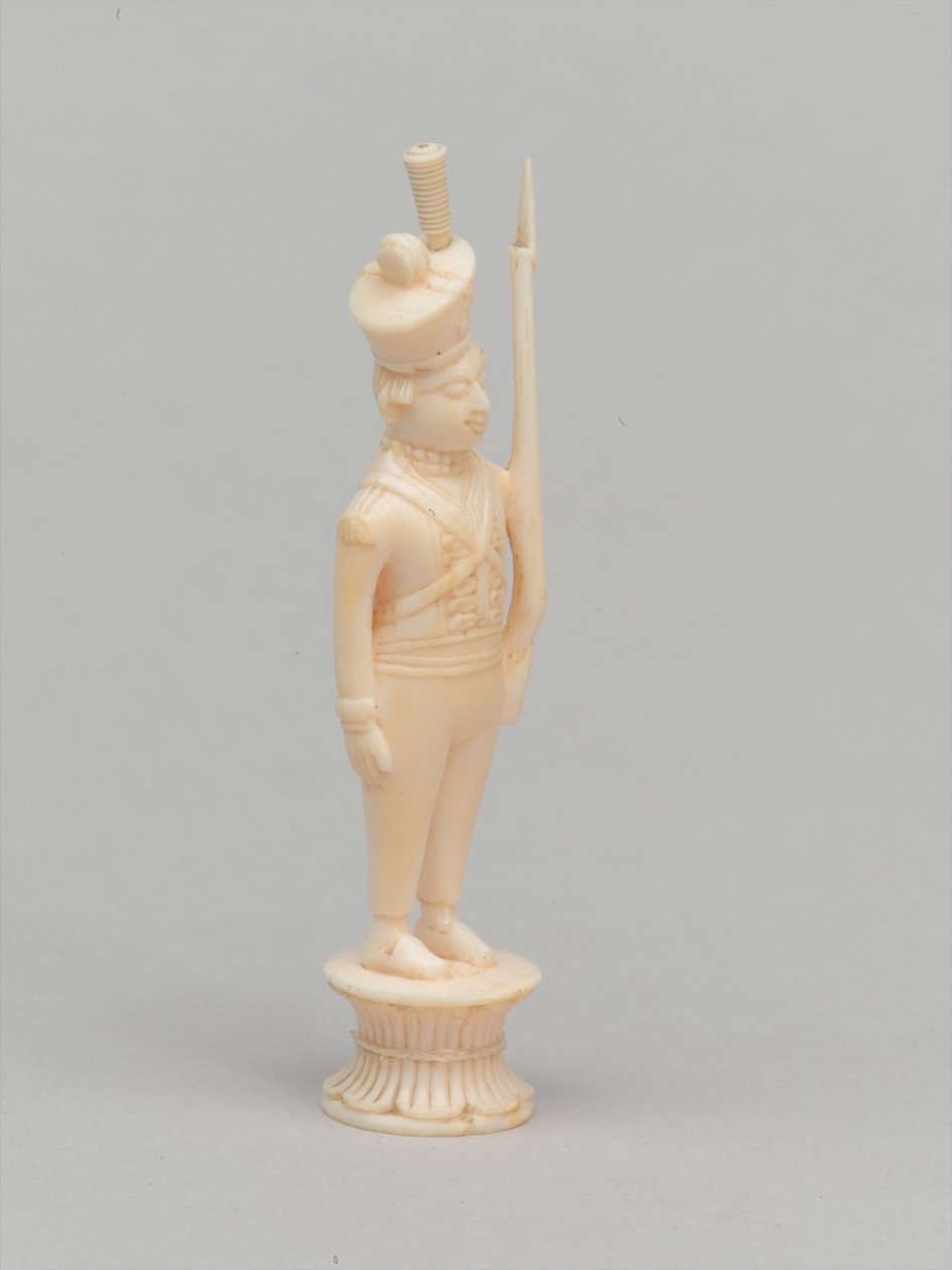 Hvid bonde, skakbrik, Indien, 1820 ca af Indian School