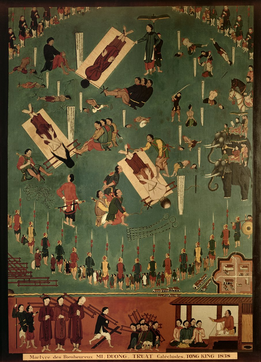 The Blessed Mai, Duong og Trust St Tongling, Kinas martyrium i 1838 1838 af Indo Chinese School
