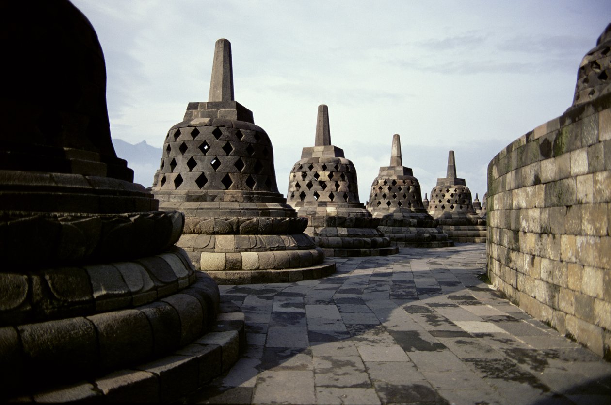 Detalje af det ydre, AD 778-850 foto af Indonesian