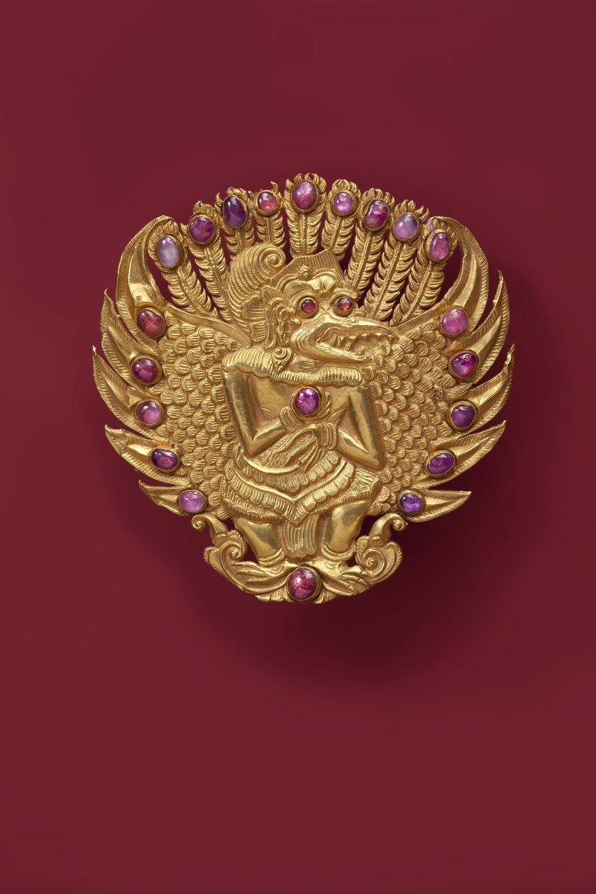 Broche, Bali (guld og rubiner) af Indonesian School